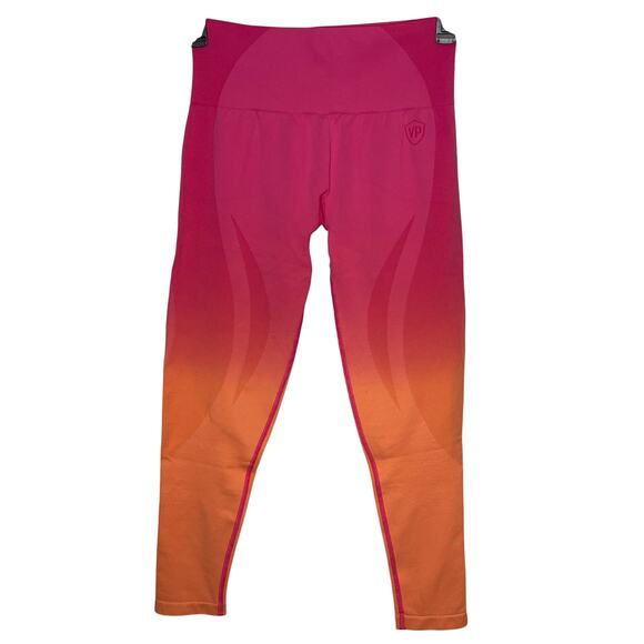 Vital Proteins Pants - Vital Proteins Medium Pink and Orange Ombre Leggings